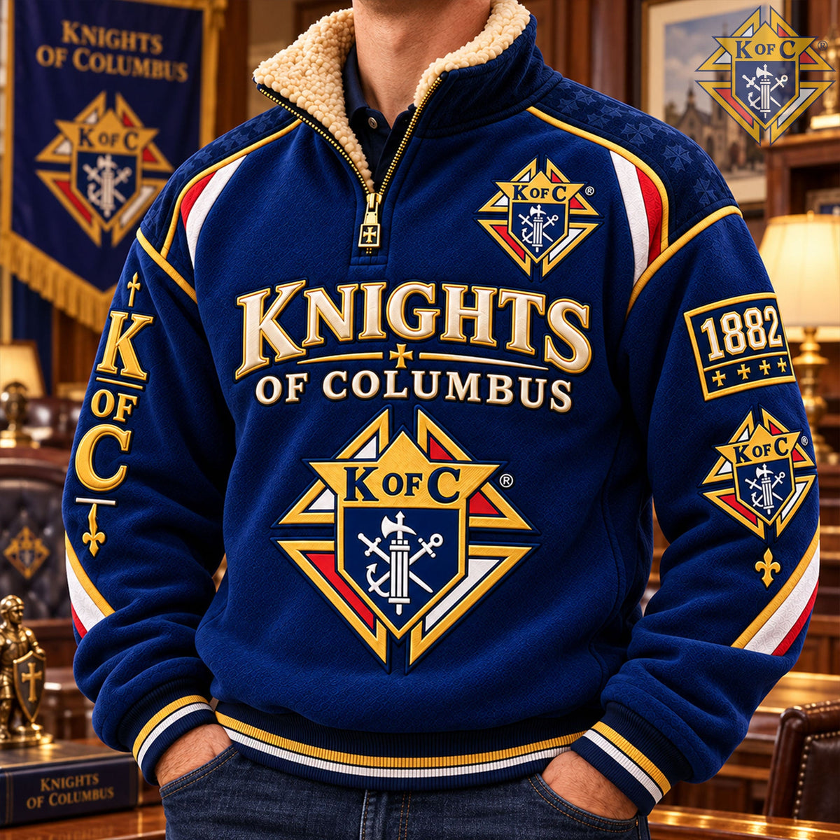 PREMIUM COZY SHERPA COLLAR PULLOVER HANNN TND KOC 1410262