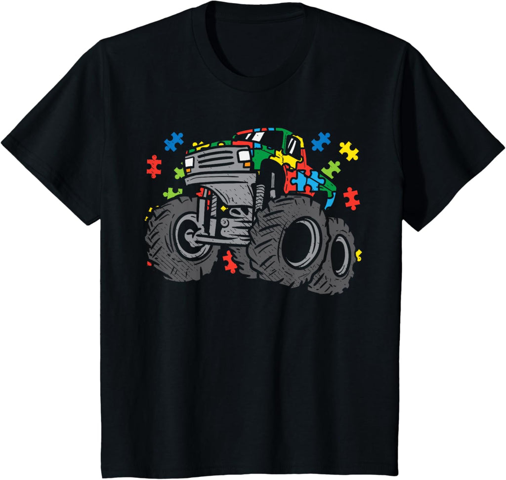 Kids Monster Truck Puzzles Cute Kids Autism Awareness ASD Boys