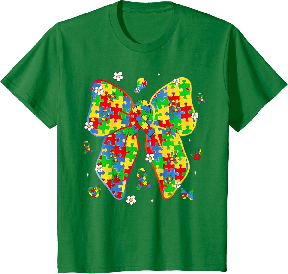 Autism Awareness Coquette Bow Puzzle Bow Women Kids Girl Boy