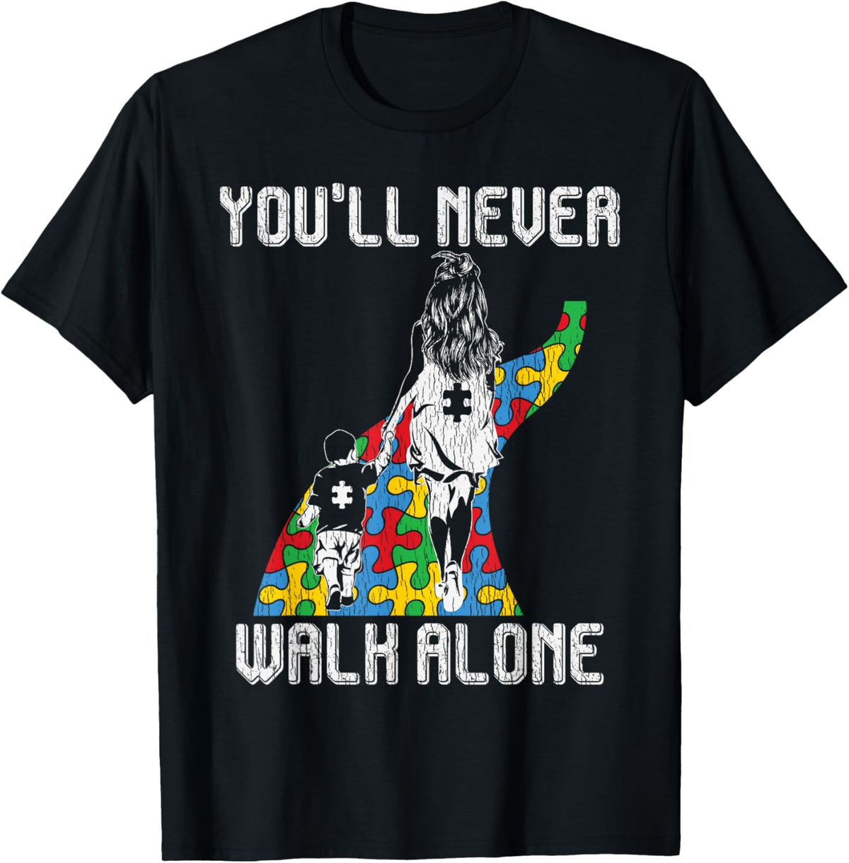 Vintage Mother Son Family Autistic Kids Autism Awareness Mom